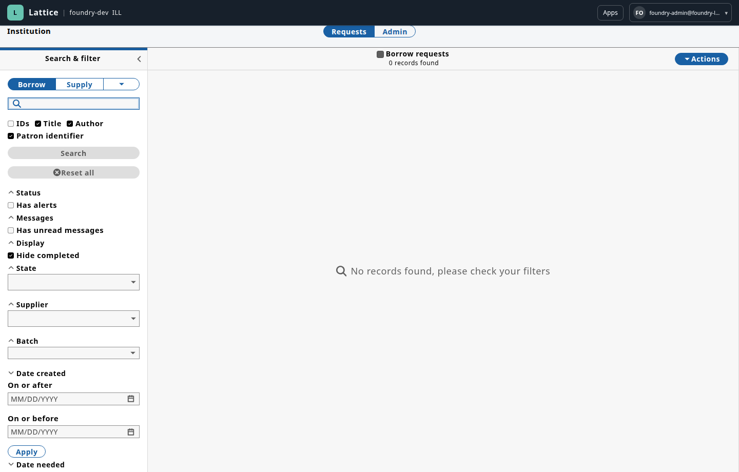 ILL running inside the Foundry Lattice shell in the local module SDK environment.